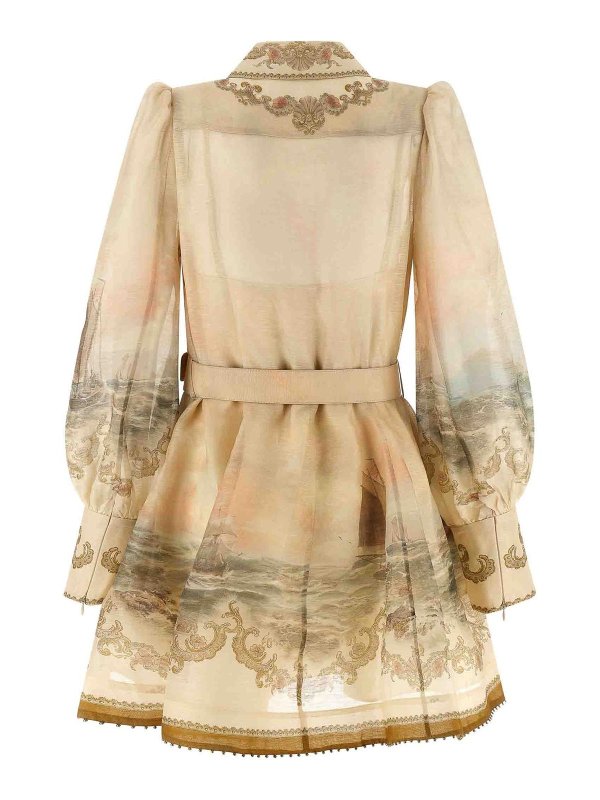 ZIMMERMANN: Knielange Kleider online - Knielanges Kleid - Beige