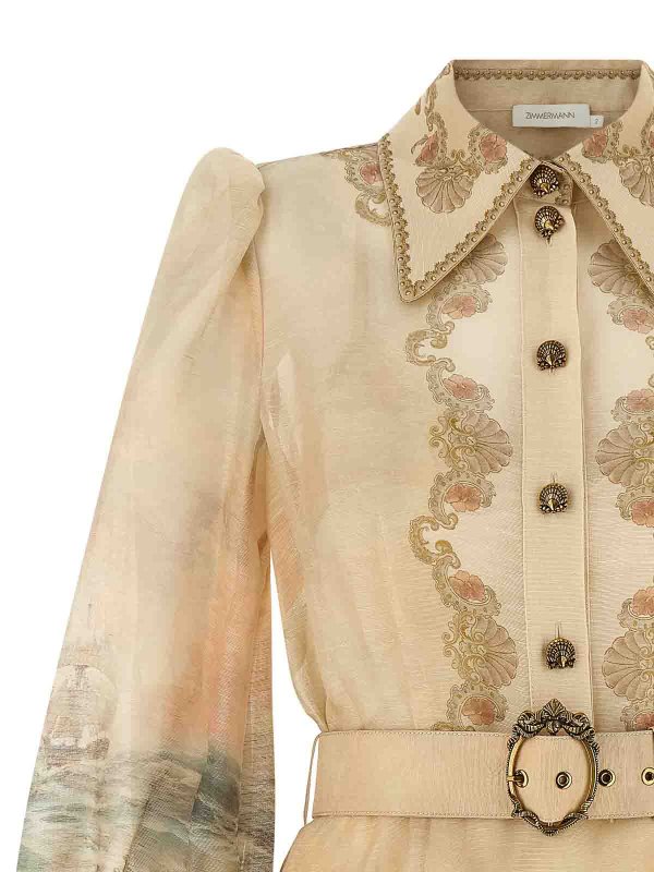 The Best Shops ZIMMERMANN: Knielange Kleider - Knielanges Kleid - Beige