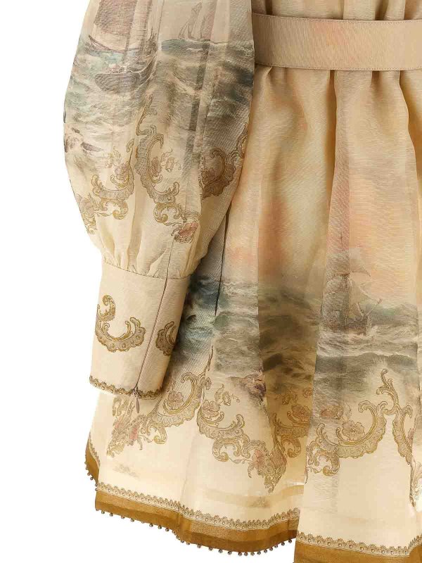 Knielanges Kleid - Beige shop online: ZIMMERMANN