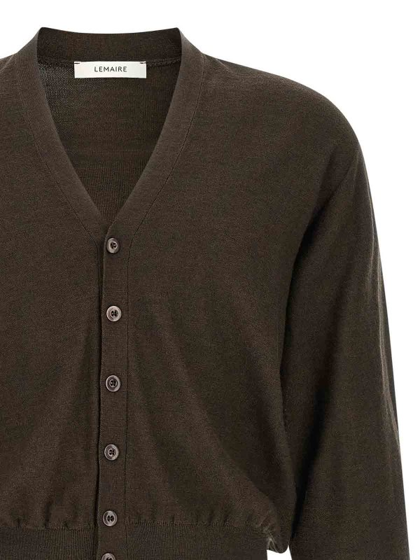 Cardigan - Braun shop online: LEMAIRE