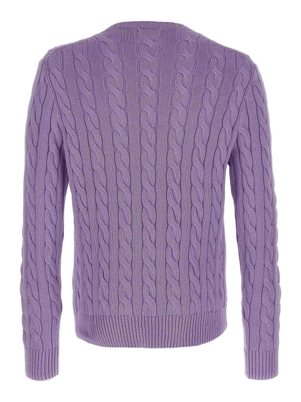 POLO RALPH LAUREN: Strickpullover mit Rundhalsausschnitt online - Rundhalspullover - Lila