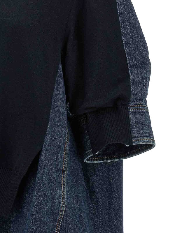 Rundhalspullover - Blau shop online: Sacai