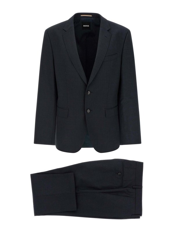 Hugo Boss: ニーレングスドレス - 膝丈ドレス - ブルー