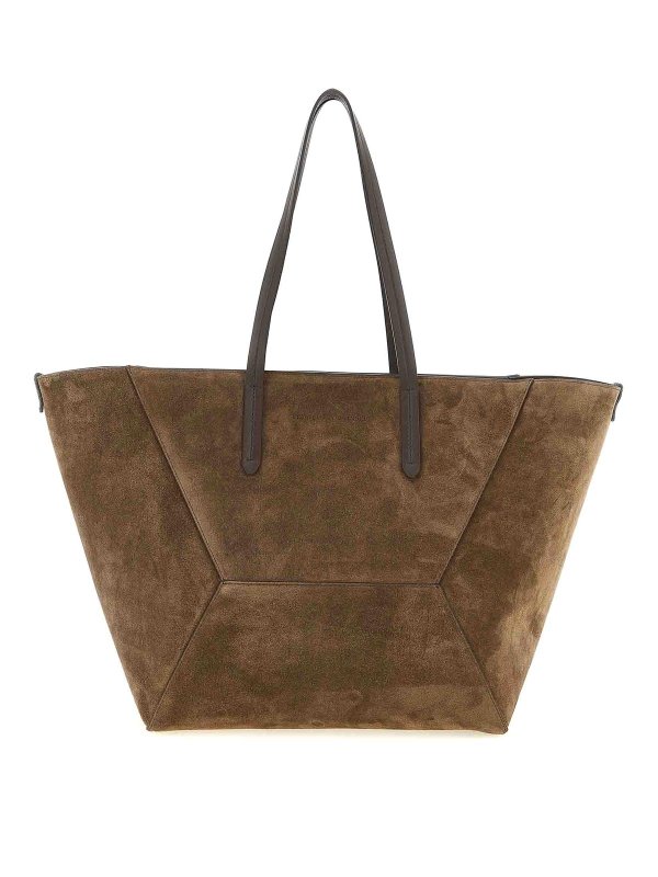 BRUNELLO CUCINELLI: Schultertaschen - Schultertasche - Braun