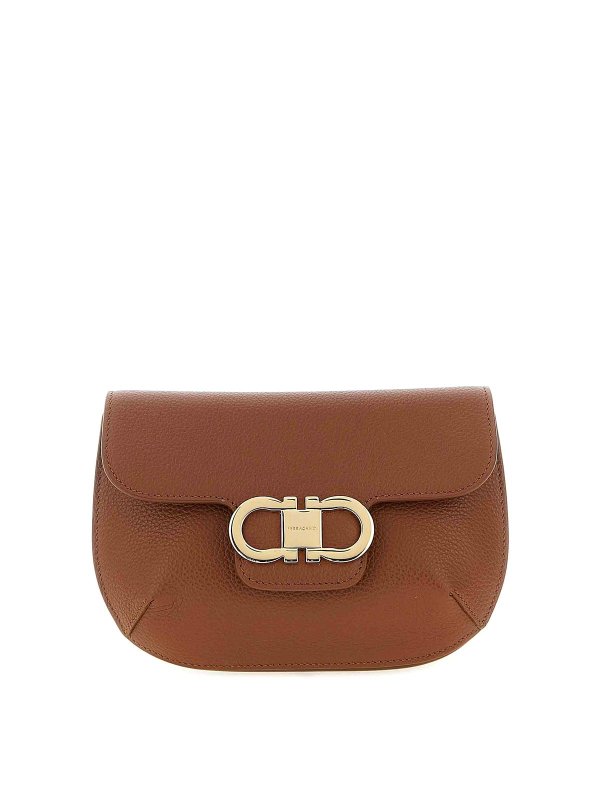 FERRAGAMO: Umhängetaschen - Umhängetasche - Braun
