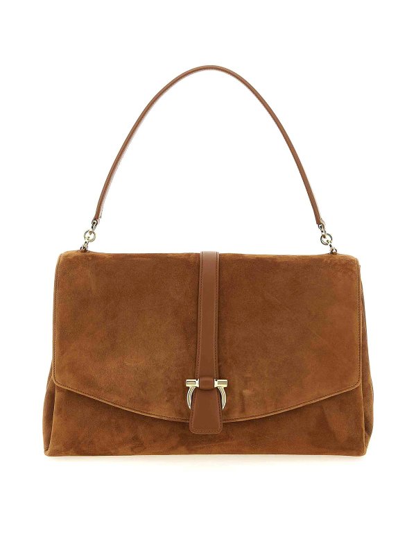 FERRAGAMO: Schultertaschen - Schultertasche - Braun