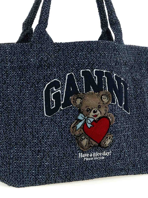 The Best Shops GANNI: Handtaschen - Shopper - Blau