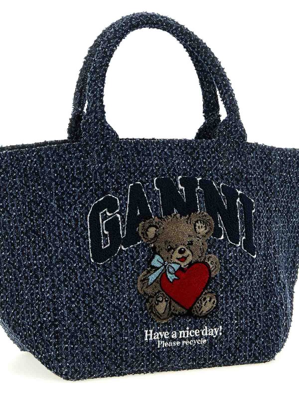 The Best Shops GANNI: Handtaschen - Shopper - Blau