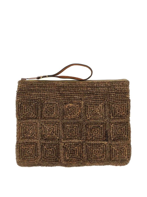 IBELIV: Clutch - Pochette - Marron