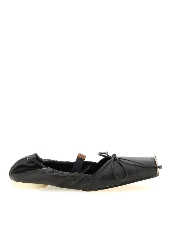 MM6 MAISON MARGIELA: フラットシューズ - フラットシューズ - 黒