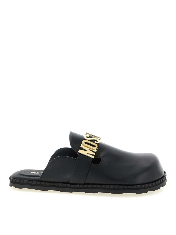 MOSCHINO: Zapatos chinelas - Chinelas - Negro