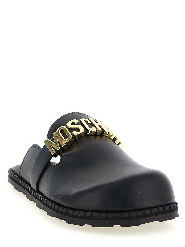 MOSCHINO: Zapatos chinelas online - Chinelas - Negro