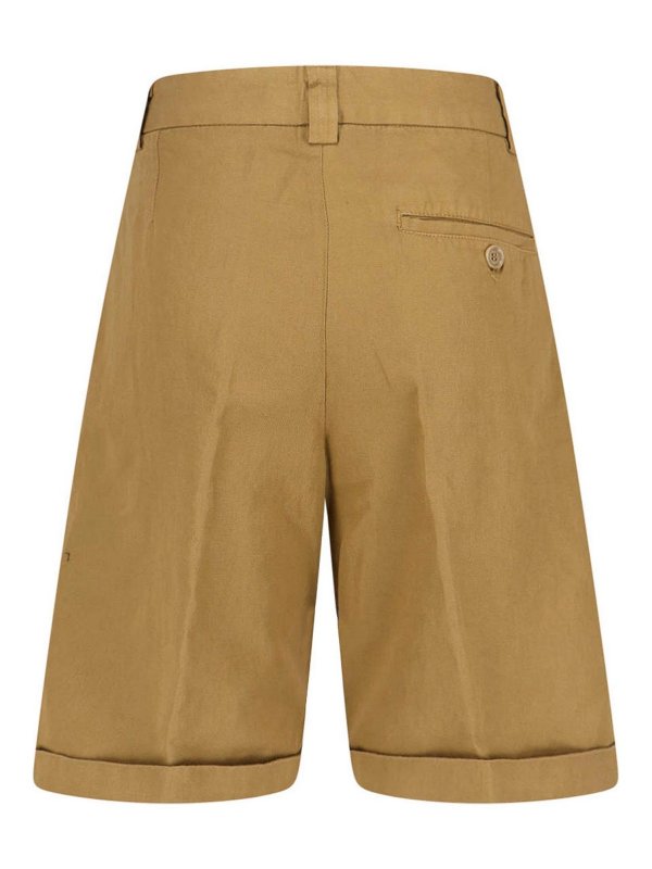 ASPESI: pantaloni shorts online - Pantaloncini In Cotone E Lino