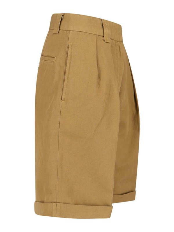 The Best Shops ASPESI: pantaloni shorts - Pantaloncini In Cotone E Lino