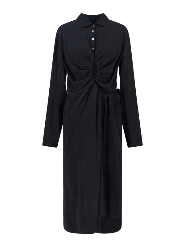 Maison Margiela: ニーレングスドレス - 膝丈ドレス - 黒