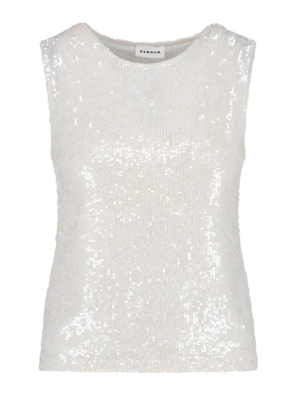 P.A.R.O.S.H.: Tops und Tank Tops - Top - Weiß