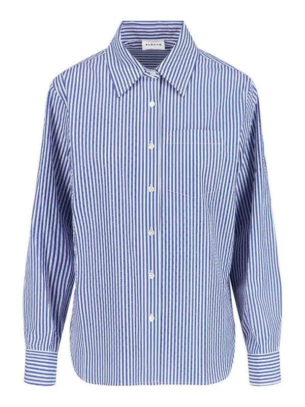 P.A.R.O.S.H.: camicie - Camicia A Righe Con Strass