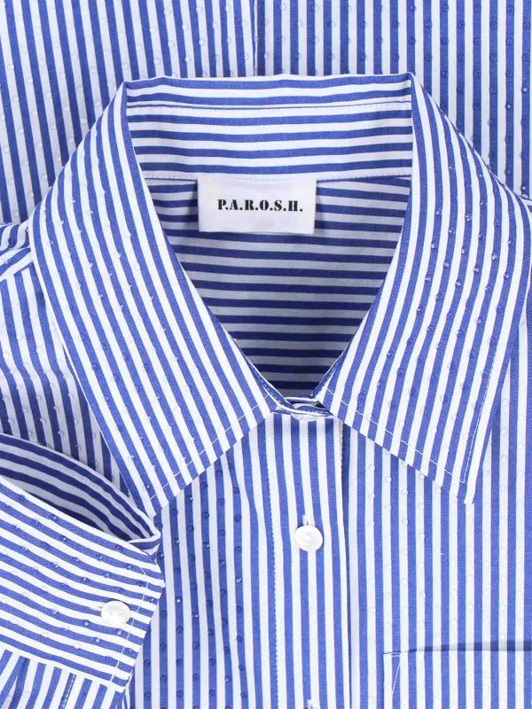 The Best Shops P.A.R.O.S.H.: camicie - Camicia A Righe Con Strass