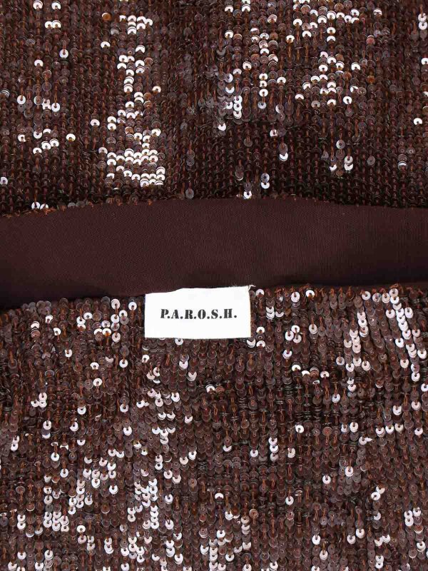 P.A.R.O.S.H. buy online Falda Semilarga - Marrón