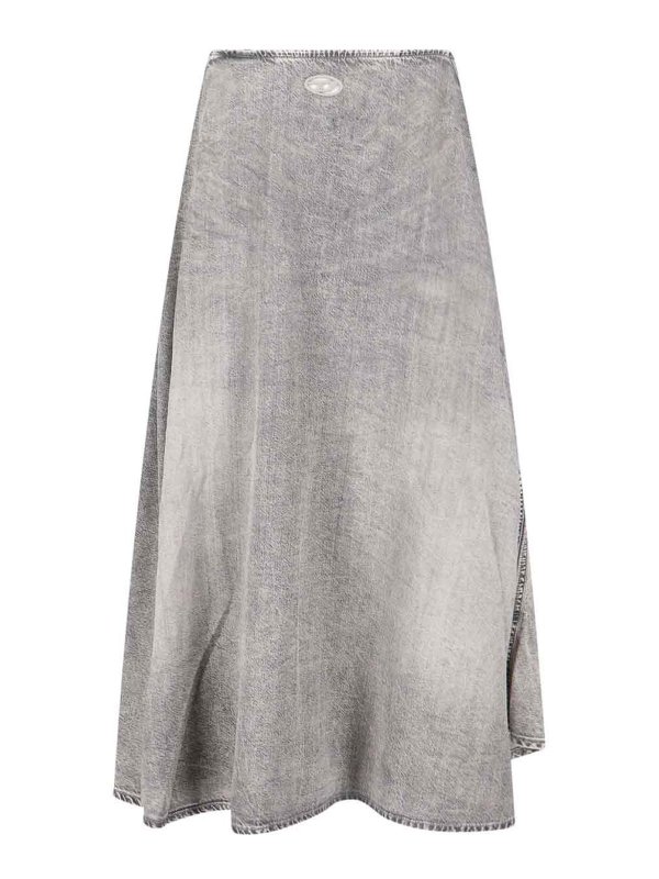 DIESEL: Knielange und Midi Röcke - Midirock - Grau