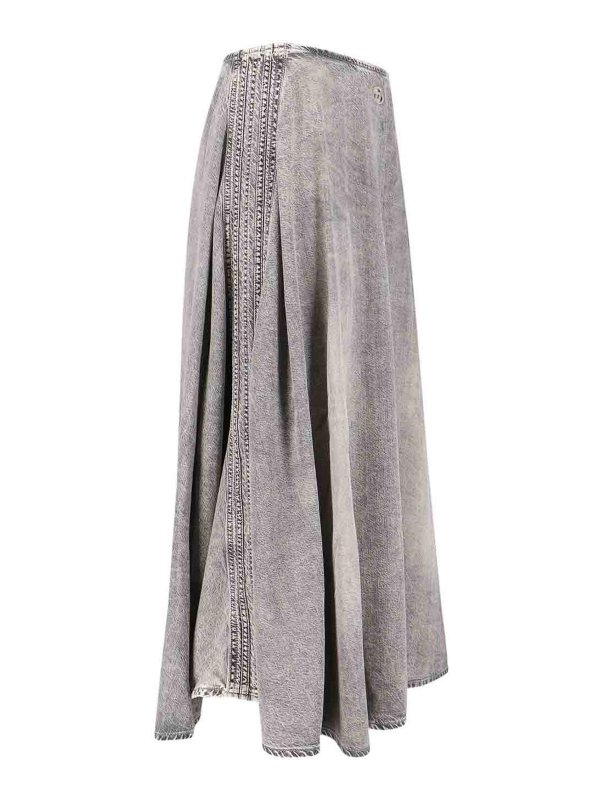 The Best Shops DIESEL: Knielange und Midi Röcke - Midirock - Grau