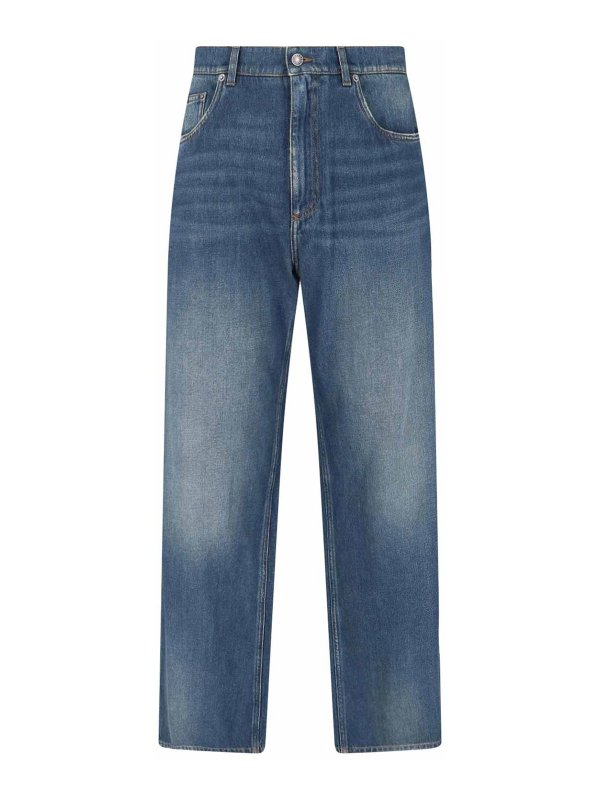 DOLCE & GABBANA: Jeans Rectos - Vaqueros Rectos - Azul