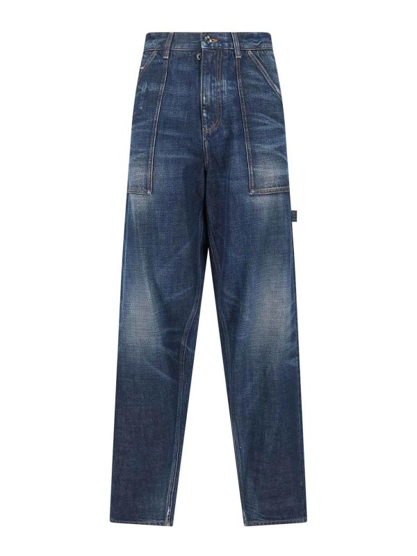 DOLCE & GABBANA: Jeans évasés - Jean Bootcut - Bleu