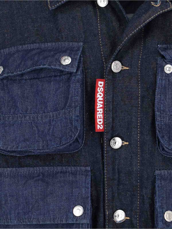 Giacca Cargo In Denim shop online: DSQUARED2