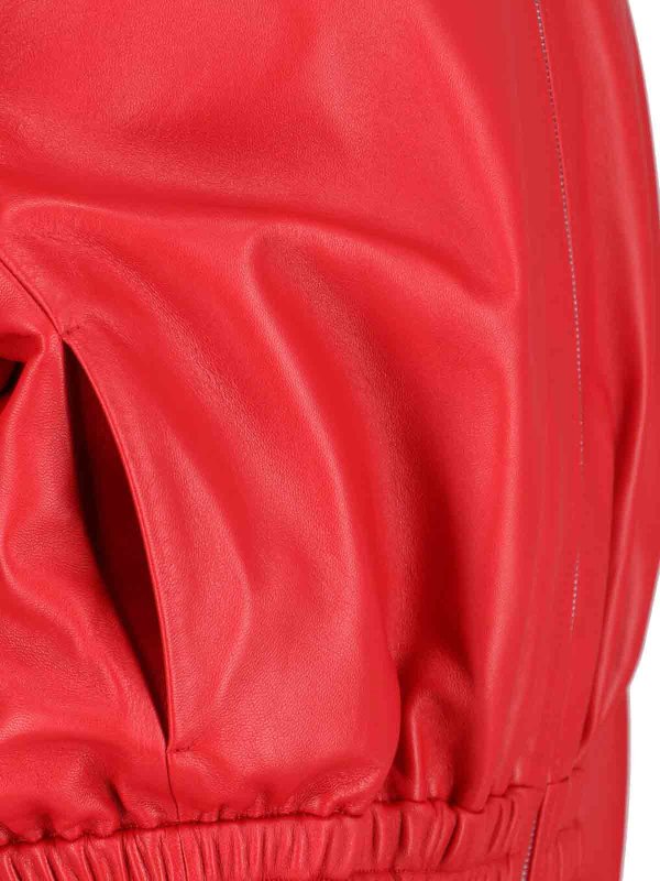 The Best Shops JIL SANDER: bombers - Leather Bomber Jacket