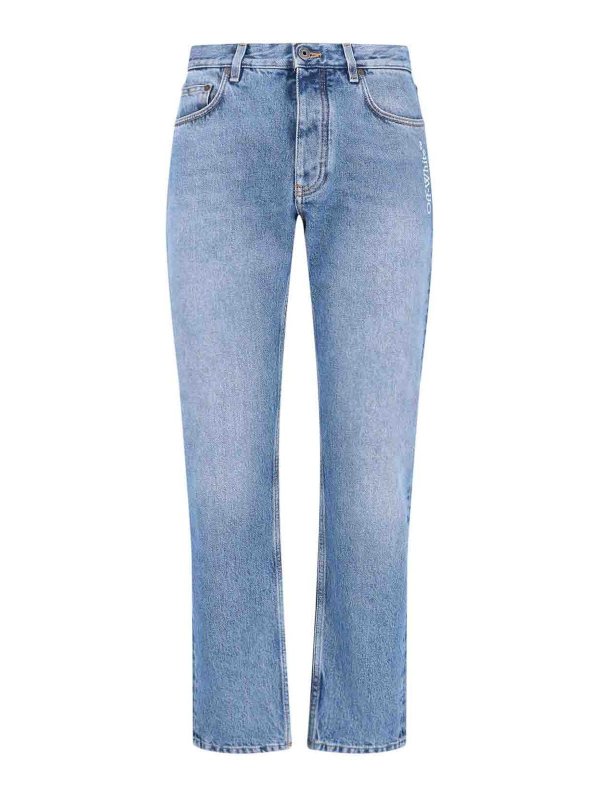 OFF-WHITE: straight leg jeans - Straight Jeans