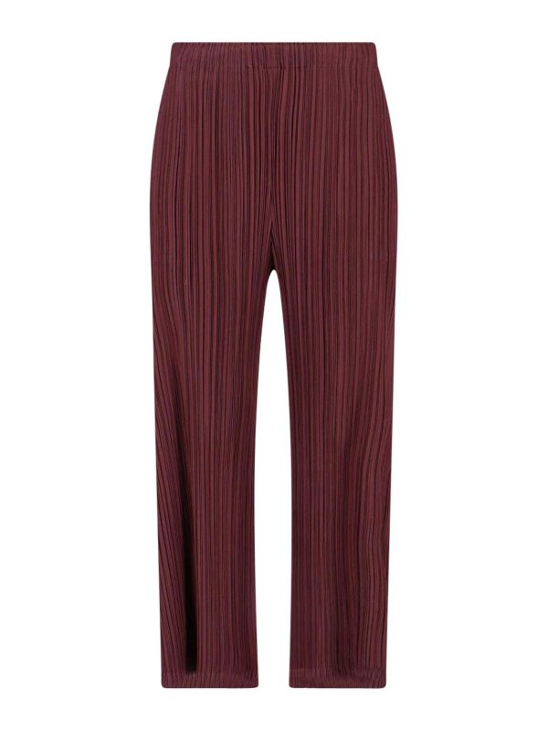 PLEATS PLEASE ISSEY MIYAKE: テーラードトラウザー - テーラードパンツ - 赤