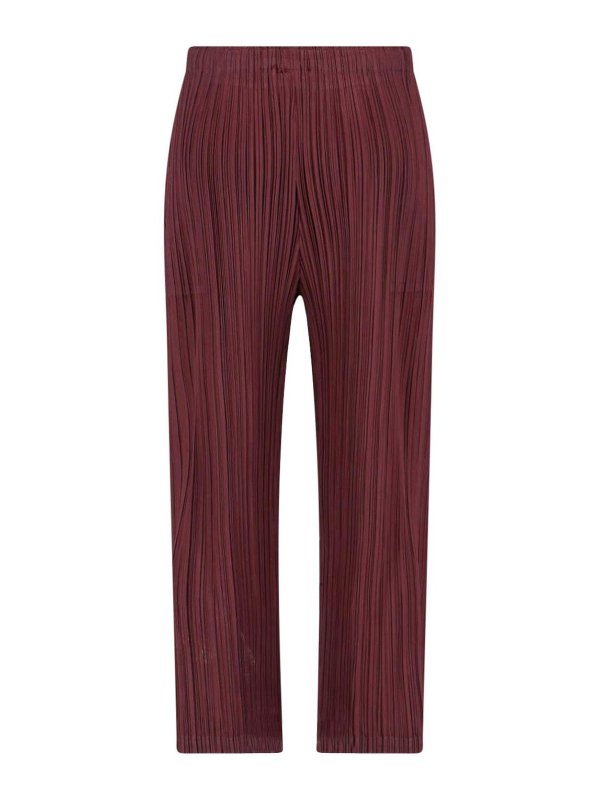 PLEATS PLEASE ISSEY MIYAKE: テーラードトラウザー online - テーラードパンツ - 赤