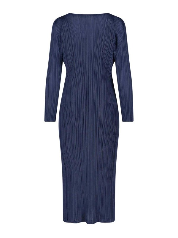 PLEATS PLEASE ISSEY MIYAKE: ニーレングスドレス online - 膝丈ドレス - ブルー