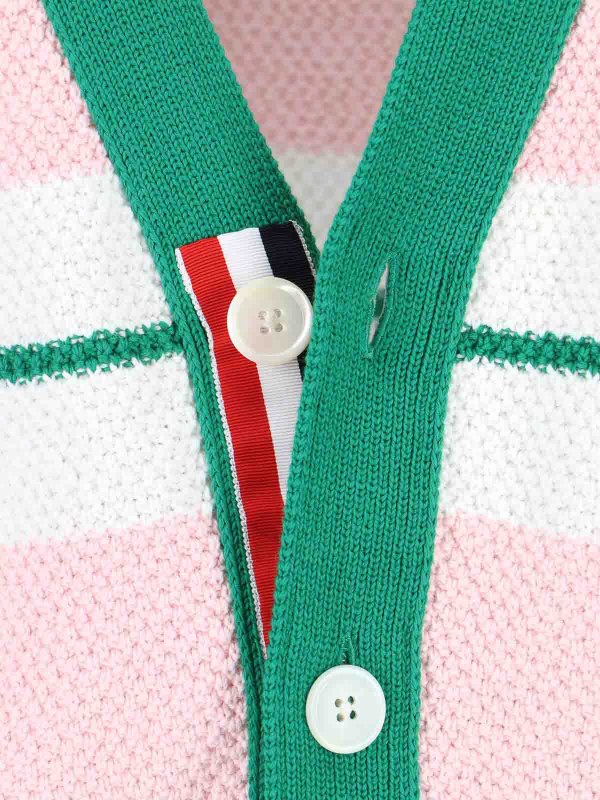 Cardigan A Righe shop online: THOM BROWNE