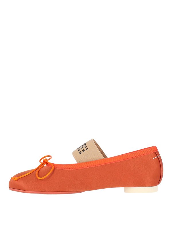 The Best Shops MM6 MAISON MARGIELA: フラットシューズ - フラットシューズ - オレンジ