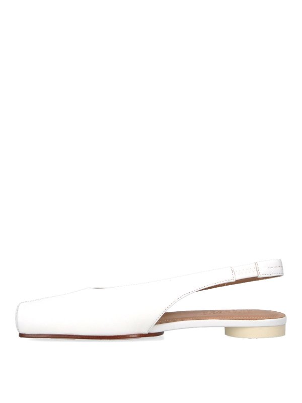 The Best Shops MM6 MAISON MARGIELA: フラットシューズ - フラットシューズ - 白