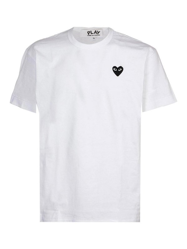 Comme des Garçons Play: T-shirts - T-Shirt - Blanc