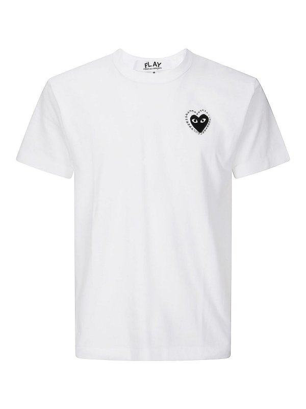 Comme des Garçons Play: T-shirts - T-Shirt - Weiß