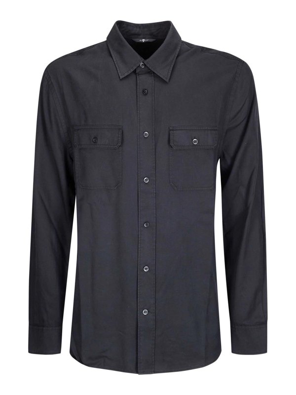 7 FOR ALL MANKIND: Camisas - Camisa - Negro
