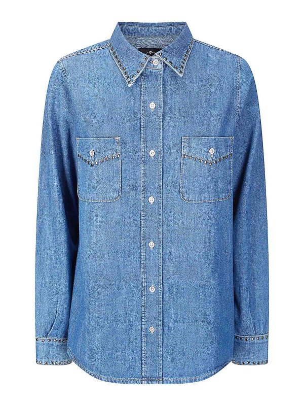 7 FOR ALL MANKIND: Camisas - Camisa - Denim