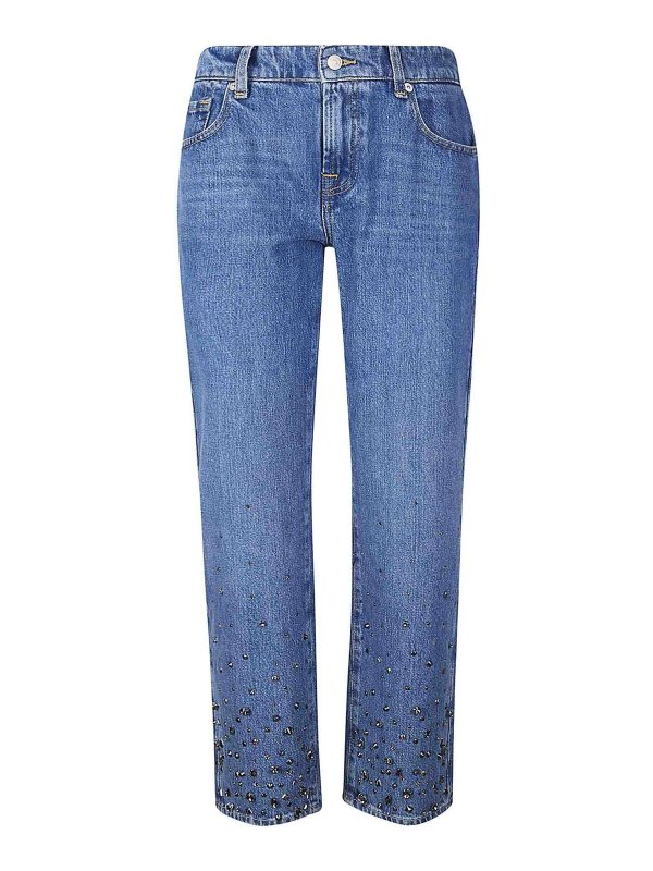 7 FOR ALL MANKIND: straight leg jeans - Calie Straight Ankle Dance