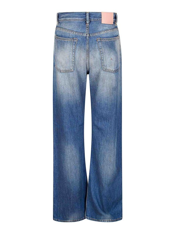Acne Studios: Jeans à jambe droite online - Jean Droit - Foncé Délavé