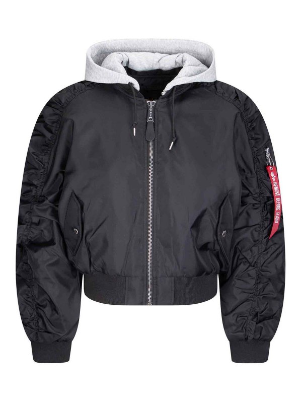 ALPHA INDUSTRIES: bombers - Ma-1 Hooded Bomber Wmn