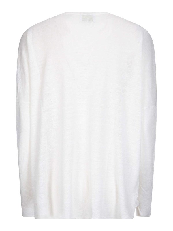 BE YOU: maglia collo a v online - Scollo A V Lino