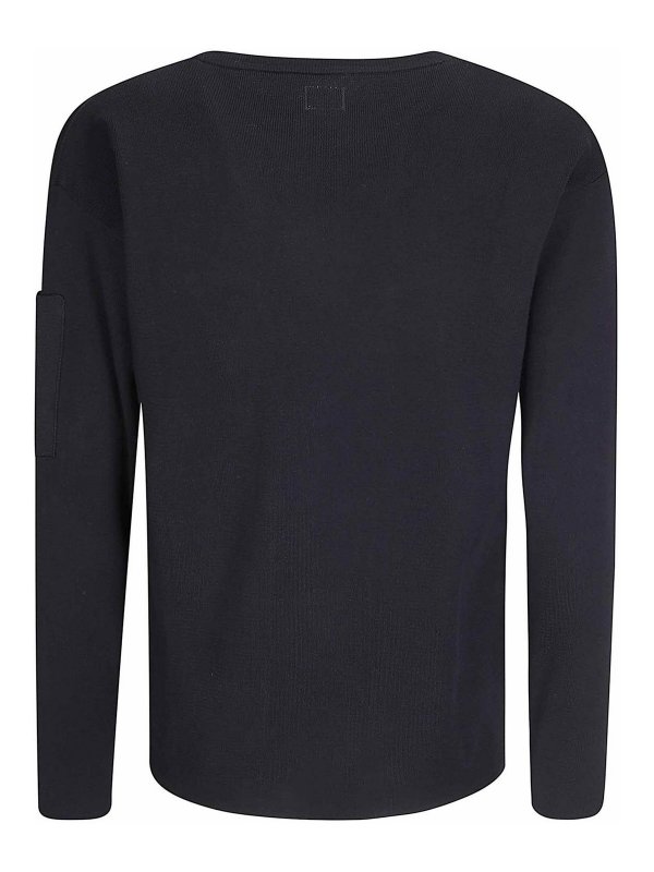 C.P. COMPANY: Strickpullover mit Rundhalsausschnitt online - Rundhalspullover - Schwarz