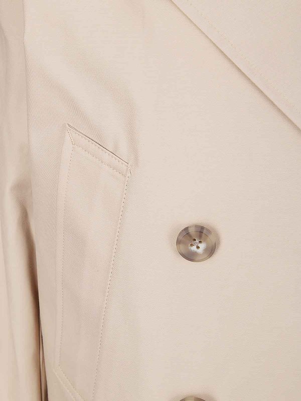 The Best Shops CALVIN KLEIN: trench coats - Short Cotton Trench