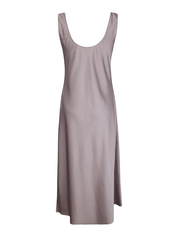 CALVIN KLEIN: knee length dresses online - Matte Satin Hero Slip Dress