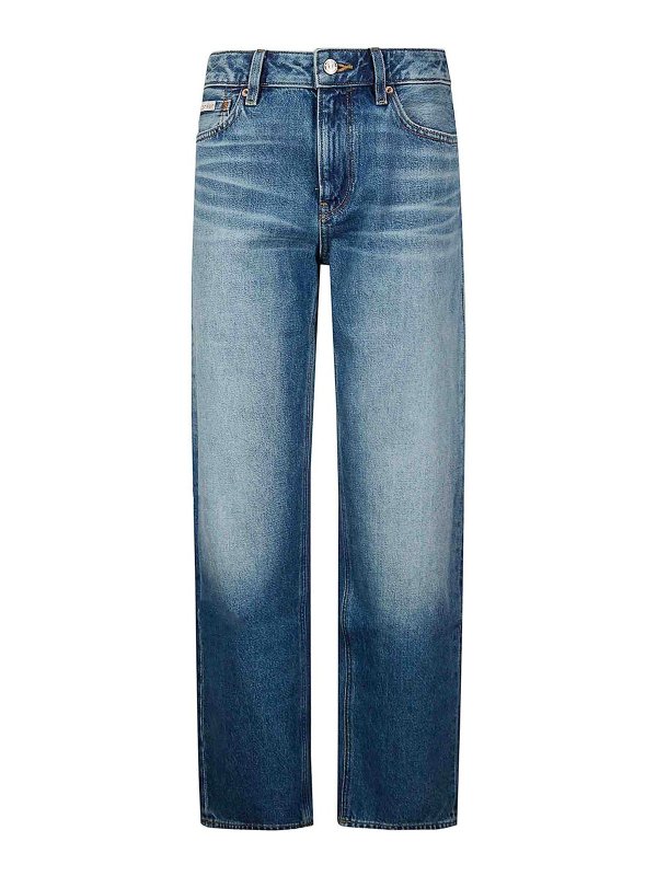 CALVIN KLEIN: straight leg jeans - 90S Straight Basset Blue