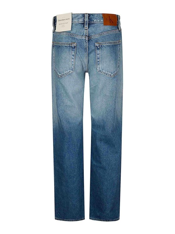 CALVIN KLEIN: straight leg jeans online - 90S Straight Basset Blue