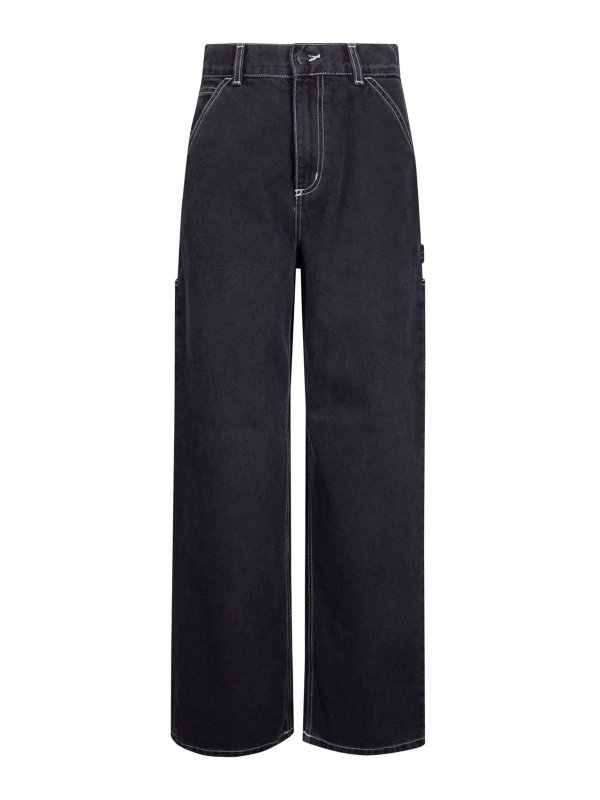 CARHARTT: ストレートジーンズ - ストレートジーンズ - 黒